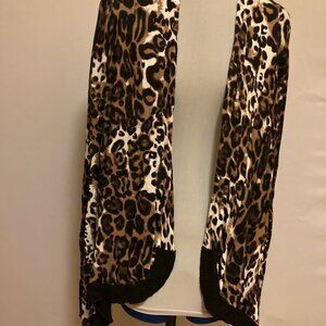 Costa Blanca leopard print waterfall cardigan